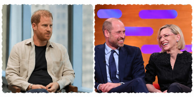 Prince William appearing on The Graham Norton Show and Prince Harry speaking during his GQ interview in October 2026